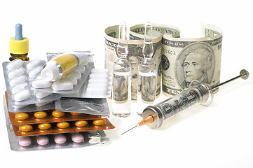 Image showing Money and medicine