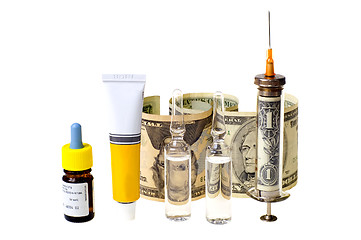 Image showing Money and medicine