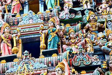 Image showing decorations of the Hindu temple