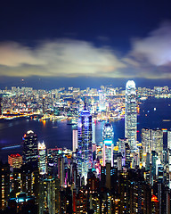 Image showing Hong Kong city at night