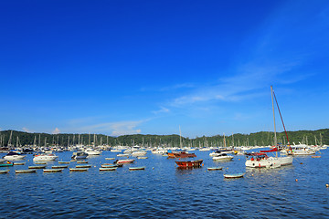 Image showing Yacht in water bay