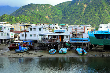 Image showing Fishing village Tai O in Hong Kong