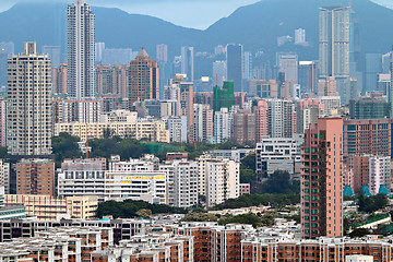 Image showing crowded building in Hong Kong