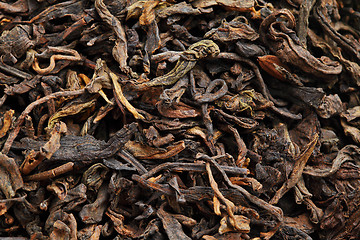 Image showing Black tea loose dried tea leaves