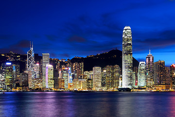 Image showing Hong Kong cityscape at night 