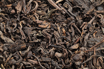 Image showing Black tea loose dried tea leaves