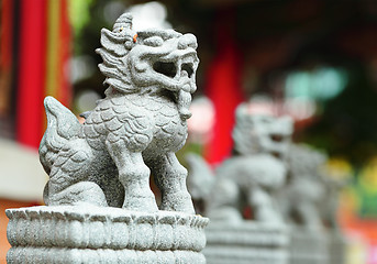 Image showing chinese lion statue