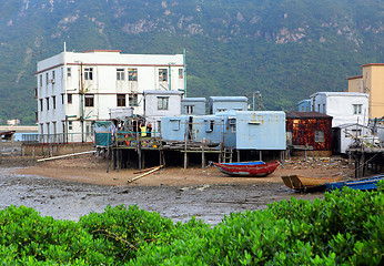 Image showing Tai O fishing village with stilt house in Hong Kong