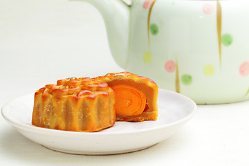 Image showing Moon cakes for Chinese Mid autumn festival