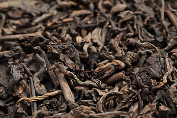 Image showing Black tea loose dried tea leaves