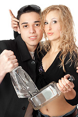 Image showing Portrait of playful young couple