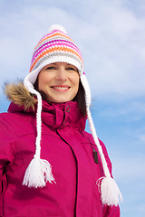 Image showing Smiling girl in winter clothes