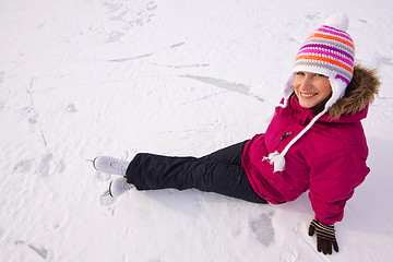 Image showing Girl with ice skates