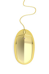 Image showing Golden computer mouse