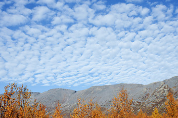 Image showing Sky over mountainous country