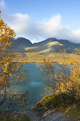 Image showing A small lake in the mountains