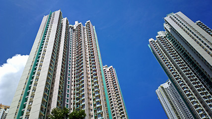 Image showing public apartment block in Hong Kong