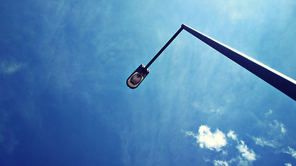 Image showing street light with blue sky