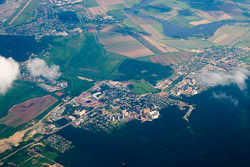Image showing aerial view of town