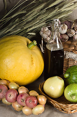 Image showing Still-life with vegetables in rural style