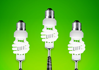 Image showing lightbulb on fork