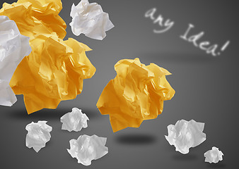 Image showing Crumpled papers