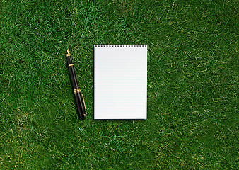 Image showing blank opened notebook