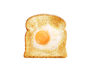 Image showing fried egg with toast 