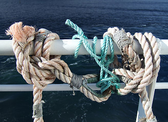 Image showing Ropes on a passenger ship