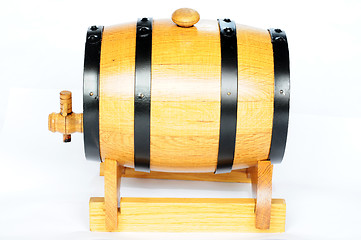 Image showing Wooden wine jar