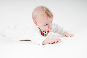 Image showing Baby boy in christmas costume