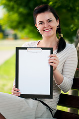 Image showing Young business woman