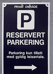 Image showing Reserved parking