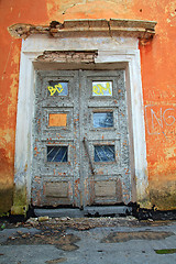 Image showing terrible door in old-time house