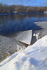 Image showing driving of ice on river 