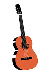 Image showing guitar drawing on white background