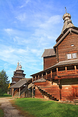 Image showing aging orthodox chapel in village 