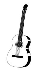 Image showing guitar drawing on white background