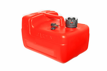 Image showing red jerry can on a white background