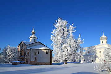 Image showing christian orthodox church on snow field