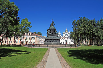 Image showing monument of the millennium to Russia in Great Novgorod 