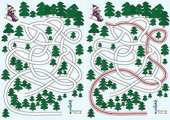 Image showing Winter maze