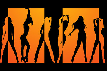 Image showing Dancing girls backround