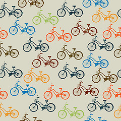 Image showing Retro bicycle pattern