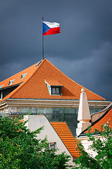 Image showing Flag On The Roof