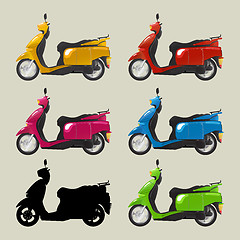 Image showing Retro scooters