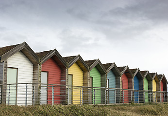 Image showing 0796 Colourful beach huts