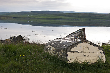 Image showing 7242 Old boat in landscape