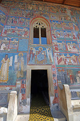 Image showing Painted church entrance