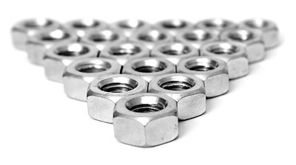 Image showing Layer of metal nuts